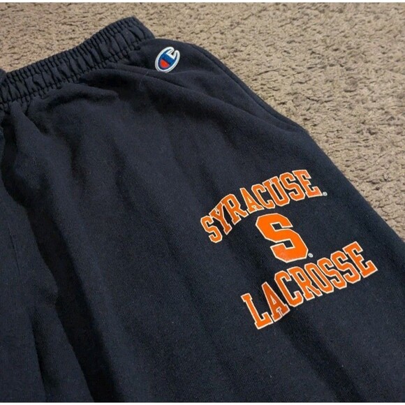 Champion Syracuse Orange Lacrosse Blue Sweatpants Joggers Men's Large - Picture 2 of 6
